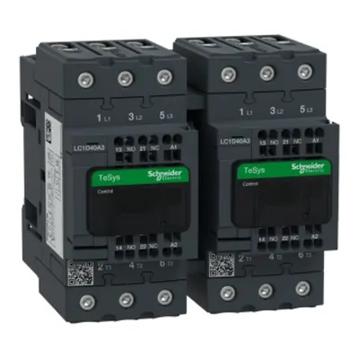 Contactor inversor, TeSys Deca, 3P(3NO),AC-3, <=440V 40A, bobina 115V AC 50/60Hz, terminale cu arc