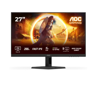 Monitor Gaming AOC 27G4HRE, 27", 1920 x 1080 pixeli, Black, Red, 3 ani Garantie