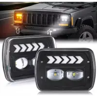 Far F.TIP 11-OFF ROAD: 7"/45W / 5X7 (inch)/12V-24V/2700LM/ IP 67 Rezistent la apa, Semnalizare Dinamica