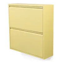 Pantofar galben deschis cu deschidere înclinată/suspendat din oțel 75x77,5x22,5 cm Billy – Spinder Design