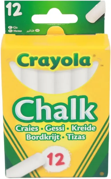 Crete albe fără praf Crayola - 12 bucăți