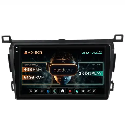 Navigatie 2K Toyota RAV4 (2013-2018), Android, S-Quadcore 4GB RAM + 64GB ROM, 9.5 Inch - AD-BGS90042K+AD-BGRKIT092