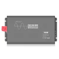 Invertor de putere cu undă sinusoidală pură Techstar®, DC 24V la AC 220V, Afișaj LCD, 1000w, Pretabil Rulota, Autorulota, Camper, Barca, Casa independenta, Testat Osciloscop