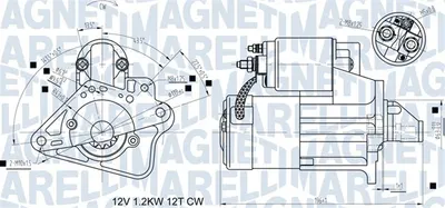 Electromotor (12v, 1,2kw) Potrivit Renault Clio Iii, Grand Scenic Iii, Laguna Iii, Megane, Megane Iii, Scenic Iii 1.6 1.6lpg 10.07