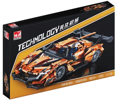 Constructor MJI: Technology Car - Mașină sport portocalie, 1266 piese