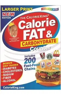 Calorieking Larger Print Calorie, Fat & Carbohydrate Counter