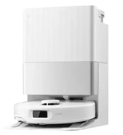 Aspirator robot Roborock Qrevo Edge 5V1 QRES02-00, Autonomie 180 minute, 18500 Pa, Wi-Fi, Filtru EPA12, Recipient praf 0.325 l, Mop Flexi Arm (Alb)
