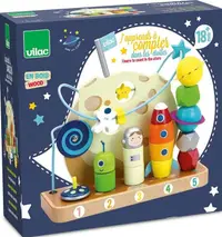 Joc din lemn de stivuit Vilac - 2 in 1, Cosmos