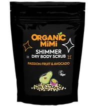 Scrub de corp stralucitor cu fructul pasiunii si avocado, 150g, Organic Mimi