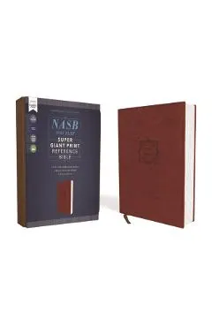 Nasb, Super Giant Print Reference Bible, Leathersoft, Brown, Red Letter Edition, 1995 Text, Comfort Print