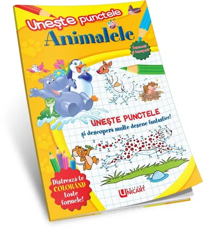Carte Engros pentru prescolari - Uneste punctele - Animalele, 20 x 29 cm , 24 de pagini
