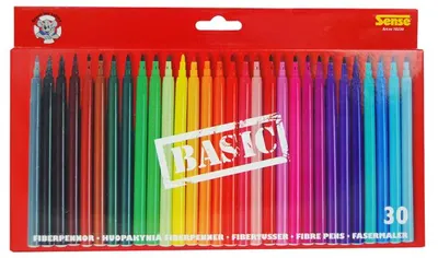 Carioci colorate Sense Basic – 30 bucati