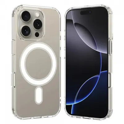 Husa MagSafe pentru Apple iPhone 16 Pro Max, Techsuit, Pro, Transparenta