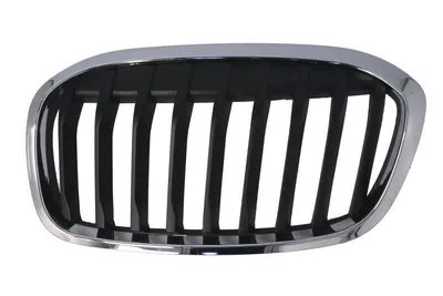 Grila radiator stanga potrivit BMW 2 Active Tourer F45, F46 dupa 2018 - (rama crom, negru-matt)