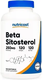 Beta Sitosterol, 250 mg, 120 capsule gelatinoase moi, Nutricost
