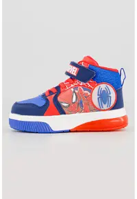 Pantofi sport mid-high cu imprimeu Spiderman - Rosu/Alb/Albastru