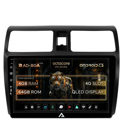 Navigatie Suzuki Swift (2003-2010), Android, A-Octacore 4GB RAM + 64GB ROM, 10.1 Inch - AD-BGA10004+AD-BGRKIT301