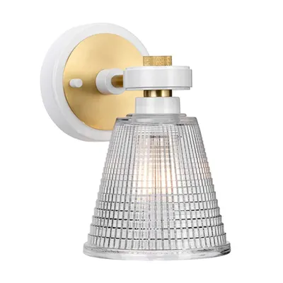 Aplica Gunnislake 1 Light Wall Light – White Aged Brass