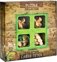 Set de puzzle-uri logice din lemn Eureka - 4 Wood Puzzles Set, Junior