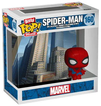 Mini-figurină Funko Bitty POP! Deluxe: Spider-Man - Spider-Man (Cityscape) #160