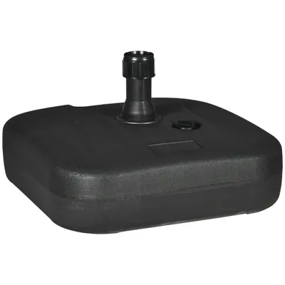 Outsunny Suport Umbrelă de Grădină cu Bază de Umplere Apă/Nisip HDPE Rezistent la Intemperii 46x45x26cm Negru | Aosom Romania
