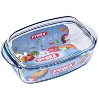 Vas Termorezistent, Rectangular, 4.5 l, cu Capac, Pyrex
