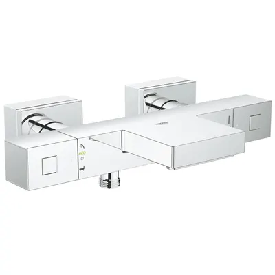 Baterie cada Grohe Grohtherm Cube 34508000, 1/2 inch, termostat, aparent, protectie oparire, filtru impuritati, diverter, limitator, Crom