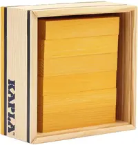 Constructor din lemn Kapla - 40 piese, galben