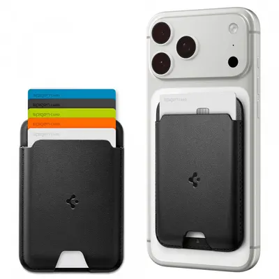 Portofel MagSafe, Spigen, Valentinus MagFit , Negru AFA11337