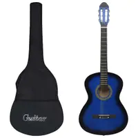 Gossi set chitara clasica incepatori, 12 piese, albastru, 4/4 39