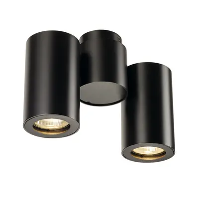 Corp iluminat TAVAN, ENOLA B de perete Luminita GU10, negru perete sI Plafon lumina, cu Doua capete, QPAR51, negru, max. 100 W