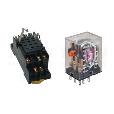 Pachet Releu Miniaturizat 48V AC si Soclu Compatibil RM12