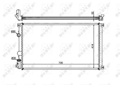Radiator apa racire motor OPEL MOVANO; RENAULT MASTER II 1.9D 2.2D 2.5D dupa 2000