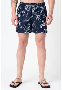 Pantaloni scurti de baie Super 5S Beach Volley - Alb/Bleumarin