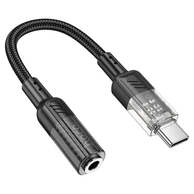 Adaptor AUX la Type-C, Hoco LS37, Compatibil iPhone 15/16 si Android, Negru Engros