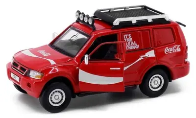 Model de colecție Motor City Classics Contemporary: Automobile - Mitsubishi Pajero Coca-Cola, Red/White, 2004