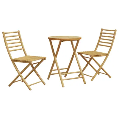 Gossi set mobilier bistro, 3 piese, bambus
