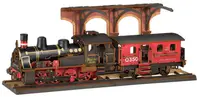 Puzzle 3D din lemn Robo Time din 405 piese - Călătorie cu locomotiva cu aburi