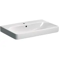 Lavoar baie pe mobilier alb 75 cm, dreptunghiular, Smyle Square Geberit