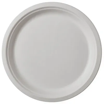 Farfurii Biodegradabile, Compostabile, Rotunde, Albe, 25 cm, 50 buc