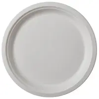 Farfurii Biodegradabile, Compostabile, Rotunde, Albe, 25 cm, 50 buc