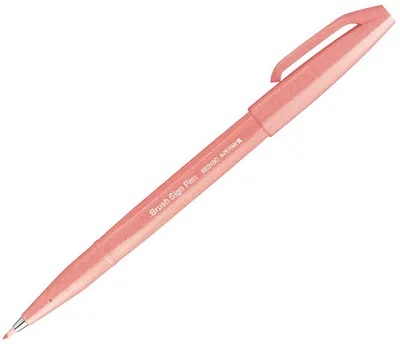 Pentel Sign Pen marker cu pensulă - SES15C, coral