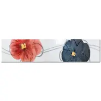 Brau decorativ faianta baie / bucatarie Murano Red-Black 5 x 25