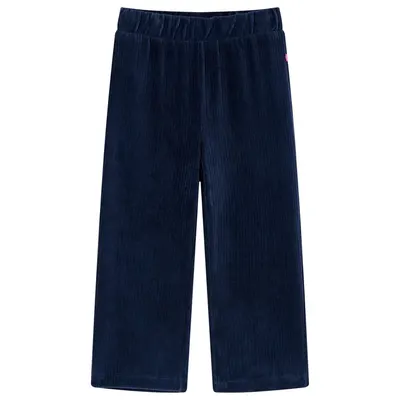 Pantaloni de copii din velur, bleumarin, 104
