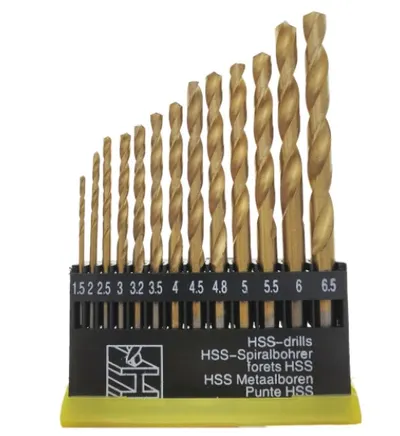 Set 13 Burghie 1.5 - 6.5 mm AURII HSS Metal