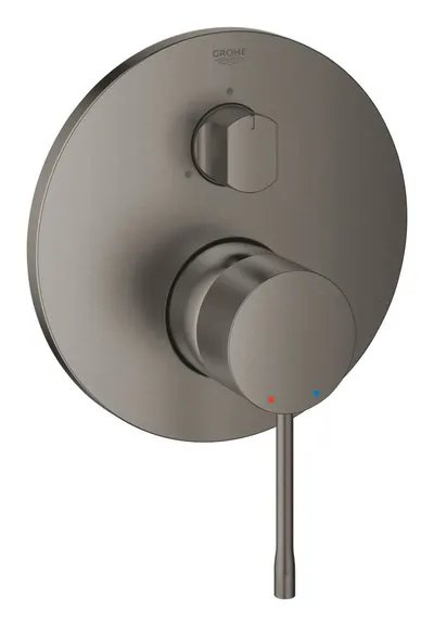 Unitate comanda Grohe Essence 24092AL1, aparenta, monocomanda, diverter, 3 iesiri, necesita set fixare, mat, Grafit / Hard Graphite
