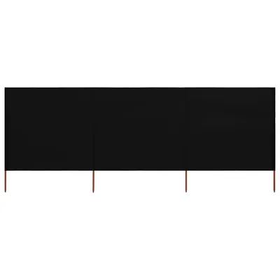 Gossi paravan anti-vant cu 3 panouri, negru, 400 x 120 cm, textil