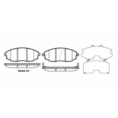Set placute frana, frana disc REMSA 1223.02