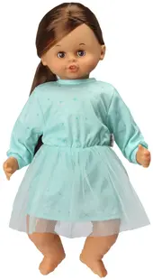 Păpușă vorbitoare Skrallan - Cu rochie albastra, 45 cm