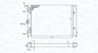 Radiator Racire Motor Potrivit Vw Derby, Golf I, Golf Ii, Jetta I, Jetta Ii, Passat B2, Polo, Polo Classic, Polo Ii, Santana, Scirocco 1.0-1.8